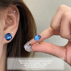 1867 Blue Fat Square 10mm Pair