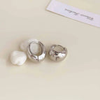 silver Oval Drops-Plated White K
