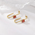 14K Gold Pomegranate Red