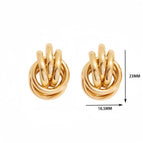 Three Circle Stud Earrings