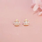 Small crown earrings