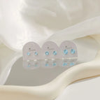 Blue Zircon round/3 Pairs