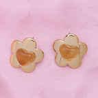 Flower Orange Heart Gold
