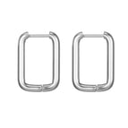 Steel Color N Rectangular Ear Clip
