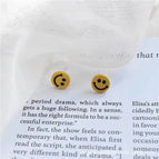 Pill Yellow Smiley Face [Earrings]