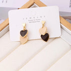 Double Heart Drop Glaze [Dark Coffee and Light Coffee Two Colors]