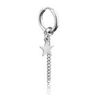 Five-Pointed Star Ear Buckle Steel Color