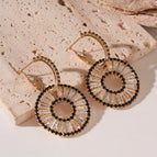 58#Silver Needle-Gold-Black-Circle