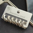Love Heart Full Diamond Earrings - Silver 1030