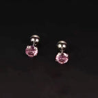 Silver Claw Powder Zirconium / 4mm Pair