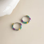 Rainbow Dripping Oil-Ear clip