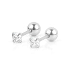 Steel Color round White Zirconium / 0.8*6*3 * 4mm