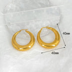 Ring Hollow Earrings-Gold