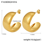 F1658-Gold Glossy Earrings