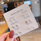 E1537-Classification of Nail Art Accessories / Week Earrings Suit