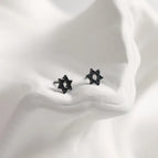 Black Six-pointed Star/1 Pair