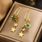 Green Five-Pointed Star E-389