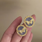 10# Silver Needle-Gold/1.3*1.1cm-Butterfly