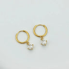 E0081-3 White Square Earrings