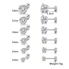 6 Pairs Suit (3mm-8mm） / White