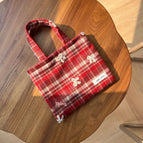 Red and White Checkered Bow Tie