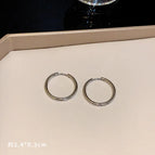 Silver Stainless Steel Earrings 25#(F2593)