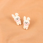 Rabbit stud earrings