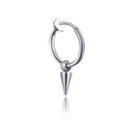 Ear Clip Single Tip Short Steel Color