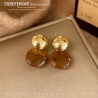 13#Melard Gradient Round Stud Earrings