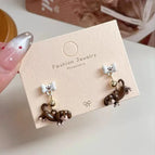 26#Dachshund Bone Earrings