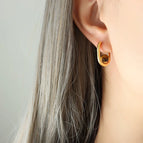 F685-Gold Tigereye Earrings