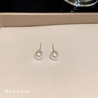 White Wrinkle Beads 8#Earrings (F2583)