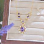 Butterfly zircon heavy industry necklace