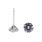 925 silver electroplated white gold / 2mm with glue plug