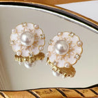 White Ear Studs