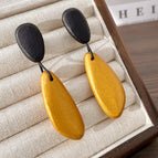 2410156 Gold Water Drop Earrings (Sterling Silver Needle)