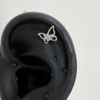 A1544 Pink Flower Butterfly Single