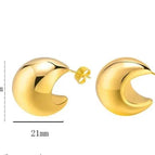 Semicircle Hollow Earrings Golden Cp-yz129lv-hb / 18K