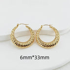 6mm*33mm / Gold / 1 Pair/Package