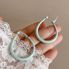 78-Light Blue Circle-Ball Ear Clip