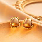 EA0206 Korean Style Trapezoidal Coffee Color