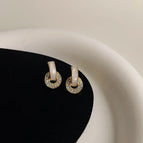 Geometric Circle-E0199 Silver Needle