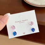 BLK1 Pink and Blue Square Glass