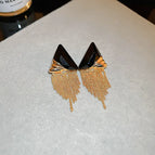 41# Silver Needle-Black-Tassel Triangle