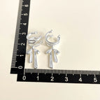 Silver Bow Ear Clip