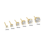 18K Gold [with Sterling Silver Earplug]] / 2MM