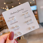 E1534-Classification of Nail Art Accessories / Week Earrings Suit