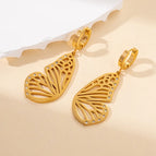 Gold Butterfly Wings Earrings