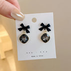 80# Black Bow Gray Gem-