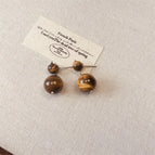 E600-12 Earrings 925 Silver Needle Gold-plated